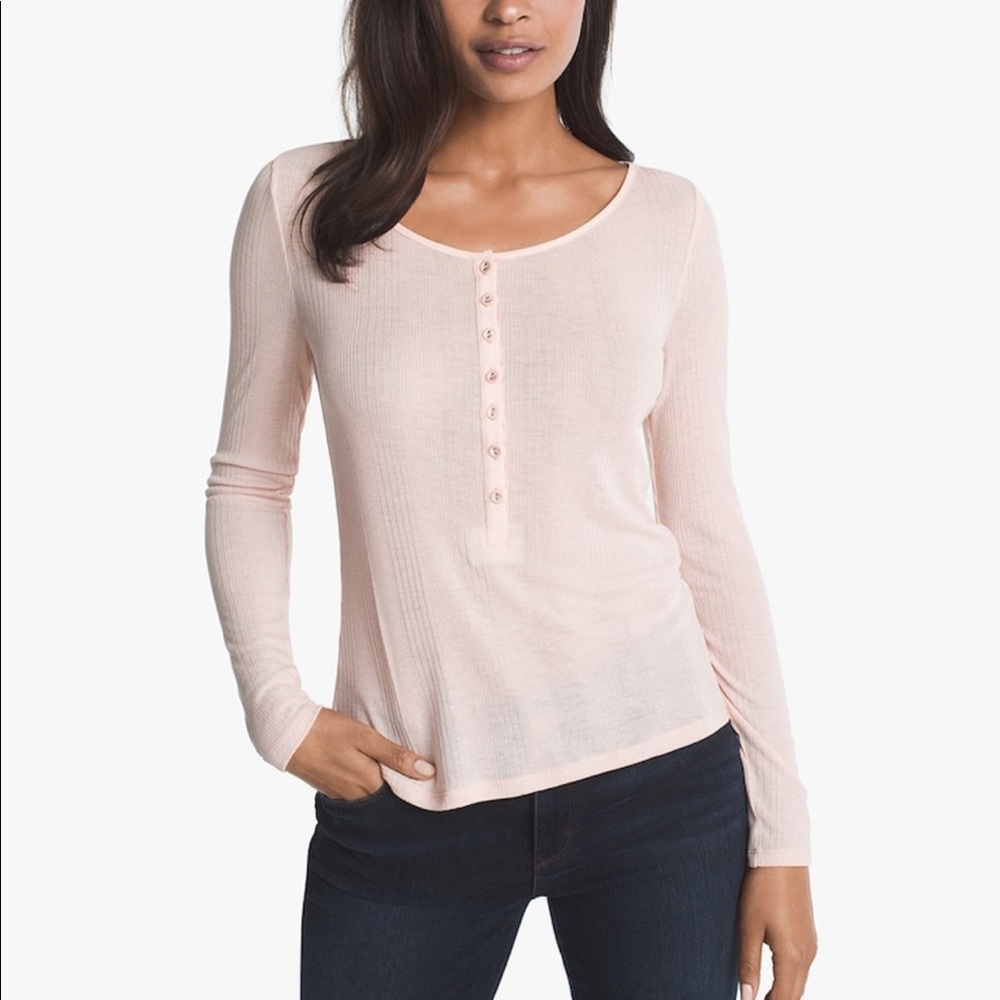 White House Black Market Henley Tee, NWT